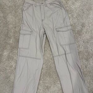 H&M Gray Cargo Pants with Utility Design